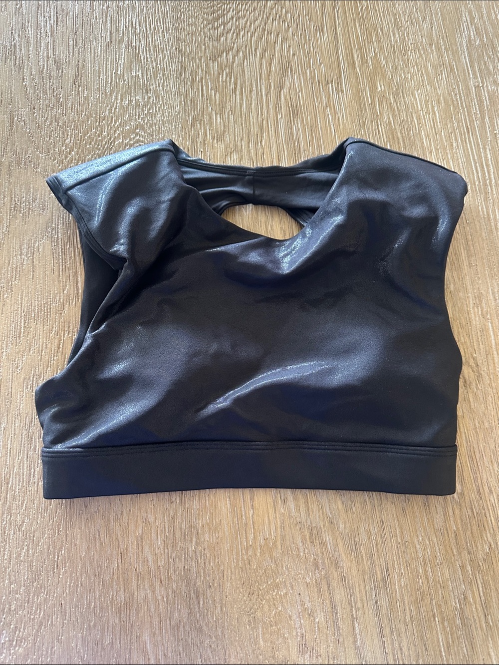 ALO Yoga Black Cutout Athletic Crop Top Sports Bra